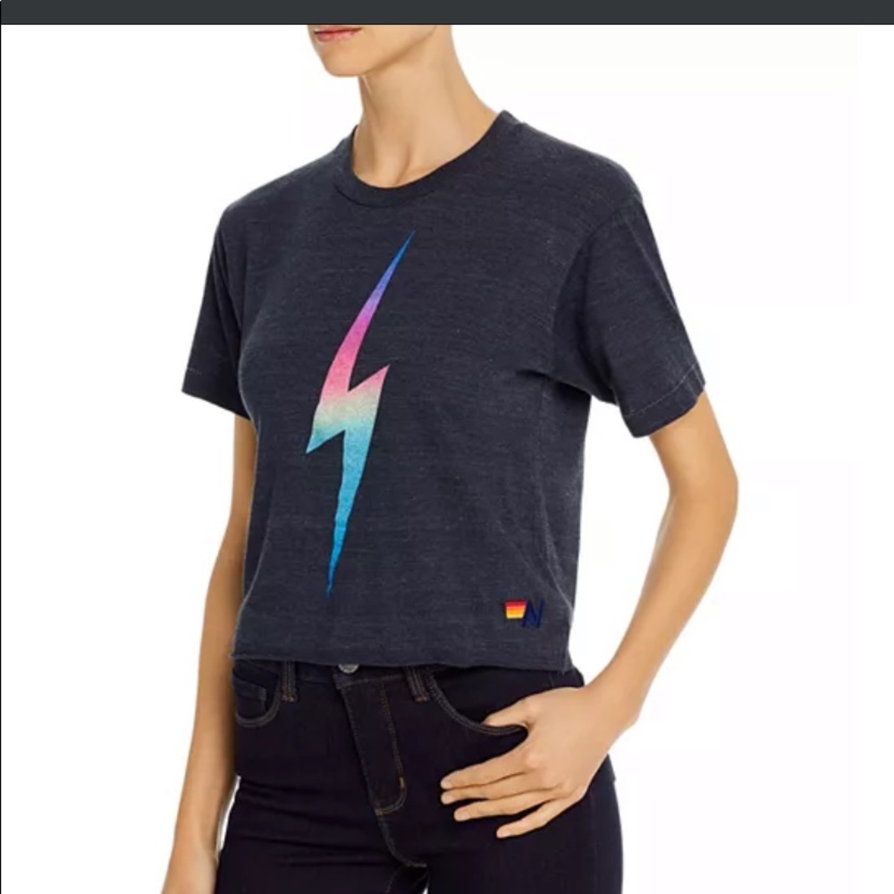 Aviator Nation bolt graphic boyfriend tee